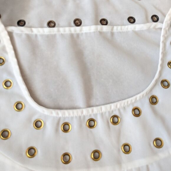 Long white tunic with Rivets - Picture 6 of 8